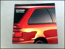 1991 Hyundai Excel 22-page BIG DELUXE Original Car Sales Brochure Catalog