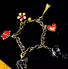 Vintage fashion charm style bracelet Colorful Perfect for Children Estate Sale