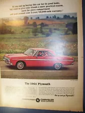 1964 Plymouth Fury hdtp lrg-mag car ad -"If you end up buying this car for looks