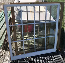 Wood Frame Window 12 Pane 40 x 40 vintage wooden sash glass twelve