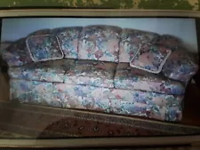 Vintage Multi Color Floral Couch 70's