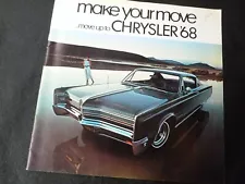 1968 CHRYSLER New Yorker 300 Newport Town & Country Automobile Sales Brochure