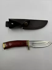 Buck USA Hunting Survival Knife w/ Leather Sheath