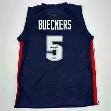 Facsimile Autographed Paige Bueckers UConn Blue Reprint Jersey Size Men's XL