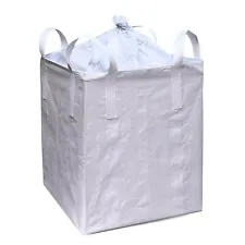 Heavy-Duty FIBC Super Sack Bulk Bag, 2200 lbs Capacity, with Duffle Top and Flat