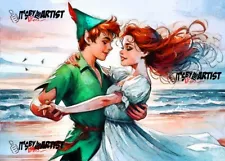 ACEO ATC Sketch - Peter Pan - Wendy - 1/1 - Authenticity Stamp