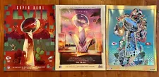 OFFICIAL Super Bowl Programs- LIV-LVI-LVII KANSAS CITY-EAGLES-SF 49ERS-LA RAMS