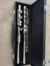 FLUTE- GENTLY USED STUDENT/ INTERMEDIATE/PRO CONCERT SILVER FLUTE-W/ YAMAHA PADS