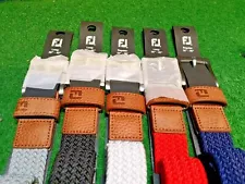 Brand New: FootJoy FJ Braided Belt / Color Navy | Scarlet | Grey | White | Black