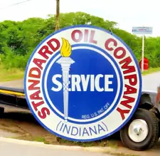 STANDARD OIL COMPANY ENAMEL SIGN 48 INCHES 4 FEET DSP SIGN