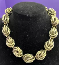 Chunky Gold Tone Chain Link Necklace Vtg Choker Heavy SALE!