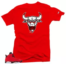 Shirt To Match Jordan 6 Toro Bravo Bull Snelos Sneaker tee