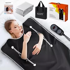 GGTT Infrared SAUNA BLANKET for Home Use, Portable, Detox, 20-60 min, 6' x 2.65'