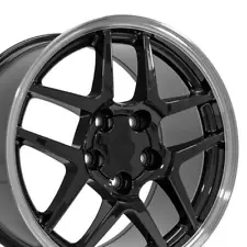 17x9.5 Black 5123 Wheel Fits C4 & C5 Corvette Camaro C5 Z06 Style Rim