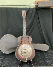 936 National Trojan Wood Body Single Cone Resonator With Case