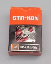 Sta-Kon RD8-516 Thomas & Betts Crimp Connectors Box Of 26 New Old Stock Navy