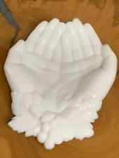 Westmoreland Milk Glass Hands - 7.5" x 6" x 1.5" form for soap dish, coins, keys