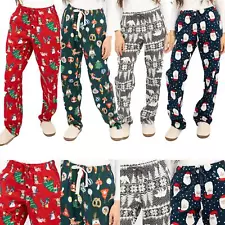 Womens Christmas Pyjama Bottom Pant GAP Old Navy Festive Cotton Long PJ Cosy