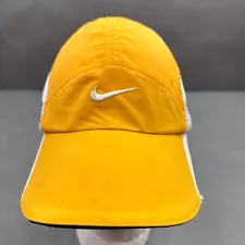 Nike Featherlight Hat Cap Womens Yellow 7 Panel Golf Tennis Hiking Bill Damage