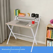 Folding Laptop Table Computer Desk Stand Learning Small Table Non Install WH/BK