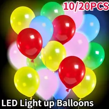 10/20PC LED Light up Balloons 12inch Latex Ballons Birthday Wedding Party