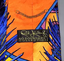 Rush Limbaugh No Boundaries Silk Tie with Gold Chain 56" Multicolored