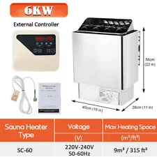 Electrical Control Sauna Heater 6/9kw 220-240v For Sale Dry Steam Sauna Stove US