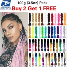 24" 100g Jumbo Hair Extensions kanekalon Braiding Hair Box Twist Braid For Human