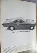 1963 63 Volvo P1800 P 1800 mid-size car ad - "won't do 150, just looks like it"