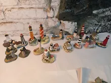 Lot of 19 Miniature Lighthouses Nautical Decorative Display