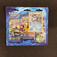 Pokemon Card XY Evolutions 2016 Factory Sealed 3-Pack Blister Booster Pack Fresh