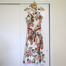 New Season Floral Halter Midi Dress Size S Kentucky Derby Tea Party