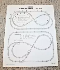 Lionel Postwar Super O Train Layout Instruction Sheet #2328 3-61 Nice