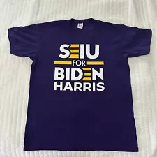 BIDEN HARRIS 2020 Adult T-Shirt SEIU Union Elections Politics WINDJAMMER | XL