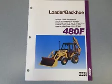 Case 480F Loader Backhoe Sales Brochure 8 Page Good Condition