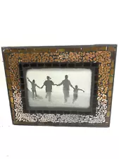 Lot of 2 Picture Frame Mosaic Glass Tile Design 4x 6 5x7 Melannco