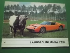 LAMBORGHINI MIURA P400 ORIGINAL SALES BROCHURE 1967