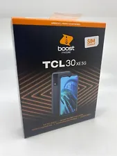 New & Sealed - Boost Mobile TCL 30XE 5G, 64 GB, Black - Prepaid Smartphone