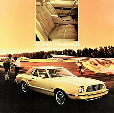 1976 Ford Mustang II Hardtop Mach I Ghia 3-Door 2+2 NOS Sales Brochure