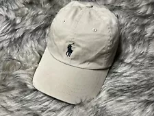 Polo Ralph Lauren Hat Cap Strap Mens Beige Pony Adjustable Preppy Golf DAD