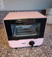 Pink DASH Mini Toaster Oven Cooker for Bread, Bagels, Cookies, Pizza NIB