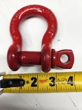 Crosby 1018482 5/8" Screw Pin Anchor Shackle 3-1/4 Ton WLL Red Painted Steel New