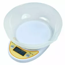 Compact 5Kg /11lbs Digital Kitchen Diet Food Scale - Removable Bowl New