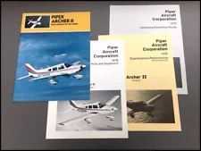 1978 Piper Archer II Airplane Aircraft Vintage Sales Brochure Catalog SET