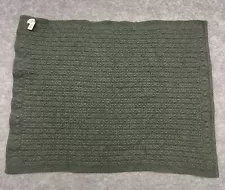 Aran Mor Throw Blanket 100% Merino Wool Green Super Soft Blanket Made in Ireland