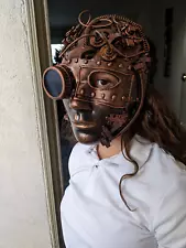 Steam Punk Costume Face Mask Helmet Steampunk Robot Halloween Headgear Cosplay