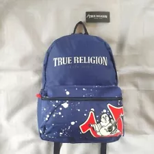 True Religion Navy 16 Inch Backpack with Padded Adjustable Straps New With Tags