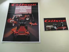 Gilson Lawn Tractor Garden Sales Brochures 1985