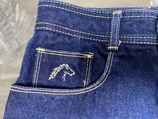 Vintage 1980s Jordache Dark Denim Jeans Horse Head Logo Straight Leg Mens Read!!