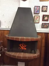 Mid Century Modern Ventless Electric Wall Mounted Fireplace